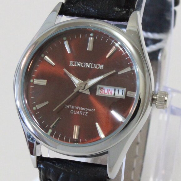 Women\'s Contemporary Dress Watch Silver With Black Strap 28mm main image 8
